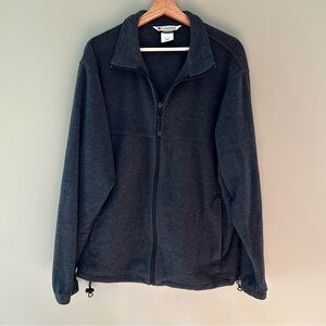 Columbia Men’s Full-Zip Fleece Jacket Charcoal Gray Size Large